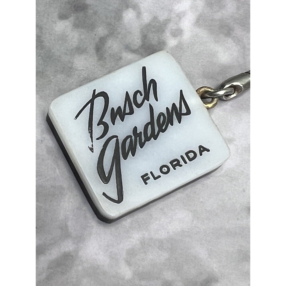 Busch Gardens Florida "M" Vintage Keychain Keyring